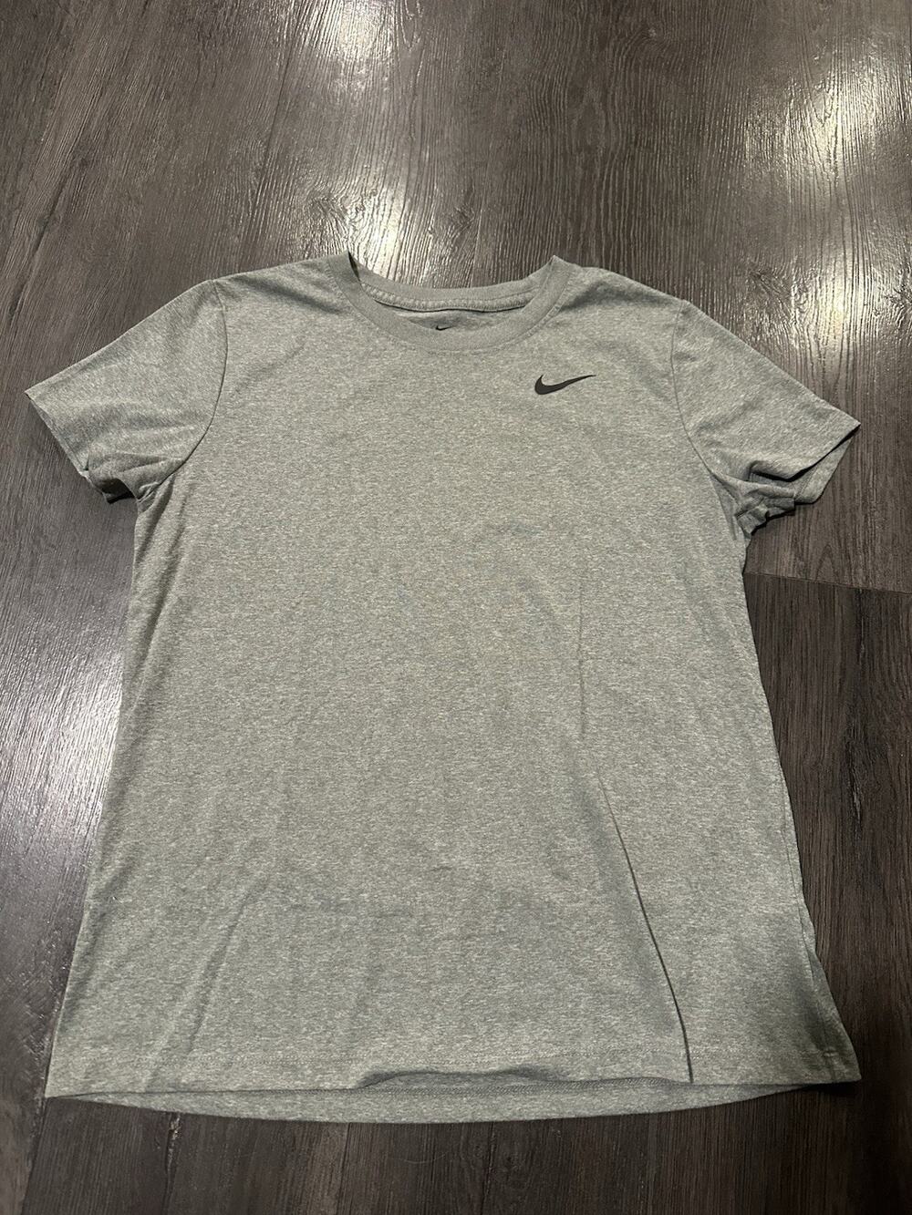 Nike Shirt Womens Large Gray Dri-FIT Legend Training Athletic Tee AQ3210-003